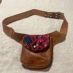 Real leather crossbody